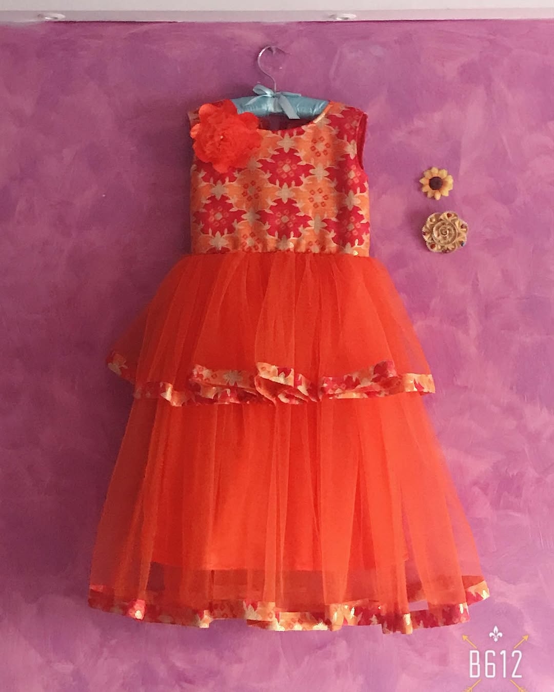 Summer Orange Party Dress